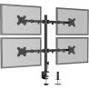 Support de Bureau pour 4 Écrans - Bras Articulé Réglable, Rotation 360°, Inclinaison 40°, Charge Maximale 9KG S1003-2