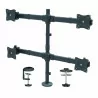 Support de Bureau pour 4 Écrans - Bras Articulé Réglable, Rotation 360°, Inclinaison 40°, Charge Maximale 9KG S1003-2