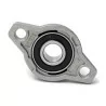 KFL001 12mm Dia Bore Aluminum Alloy Self-Aligning Flange Bearing Oval Pillow Block