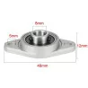 KFL08 8mm Dia Bore Self-aligning Flange Bearing Oval Pillow Block