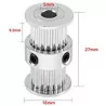 Double GT2 20teeth 5mm Bore Timing Alumium Pulley Round-Headed synchronous Wheel Gear